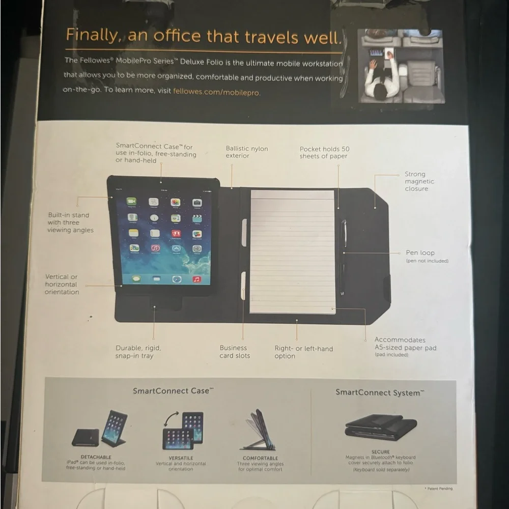 Deluxe Folio MobilePro Series for iPad Air/Air 2 - Black
